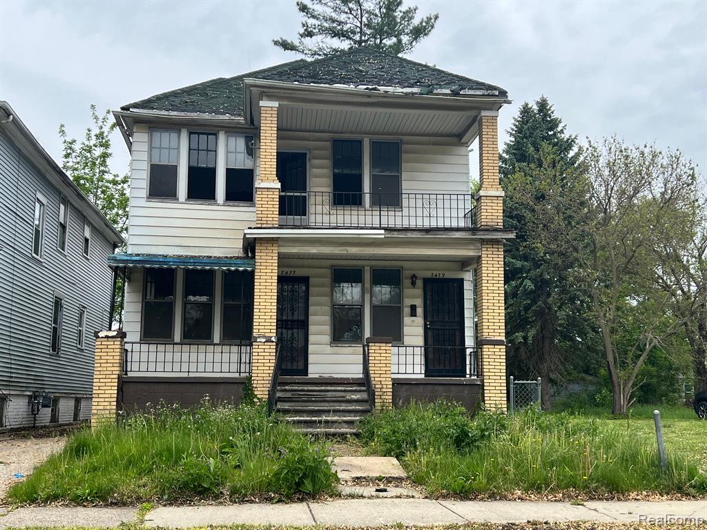 7477 PRAIRIE Street, Detroit, MI 48210 — front exterior