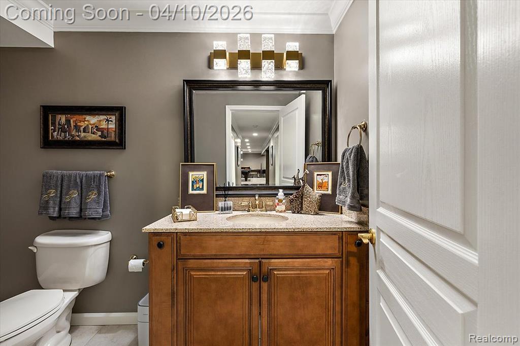 Finished Lower Level Powder Room