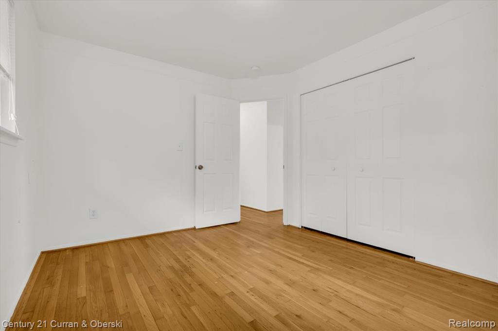 Primary bedroom has a double closet