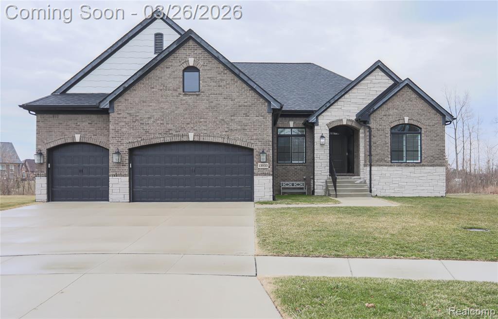 13033 Cathedral Court, Shelby Twp, MI 48315 — front exterior