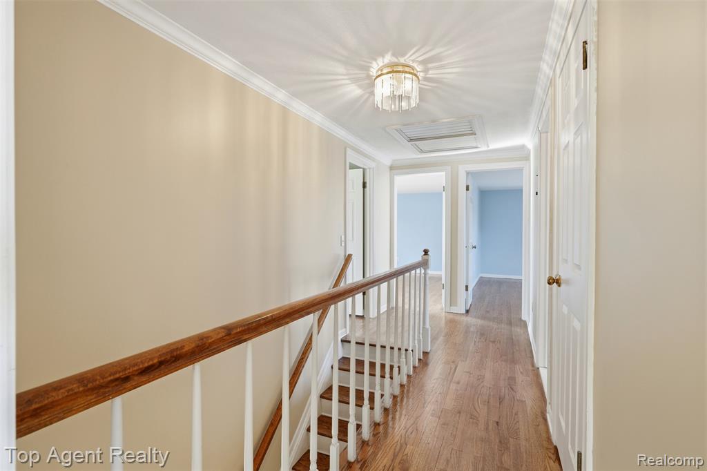 Unfurnished room with light wood-style floors and baseboards