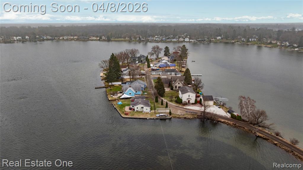 Bird's eye view of a large body of water