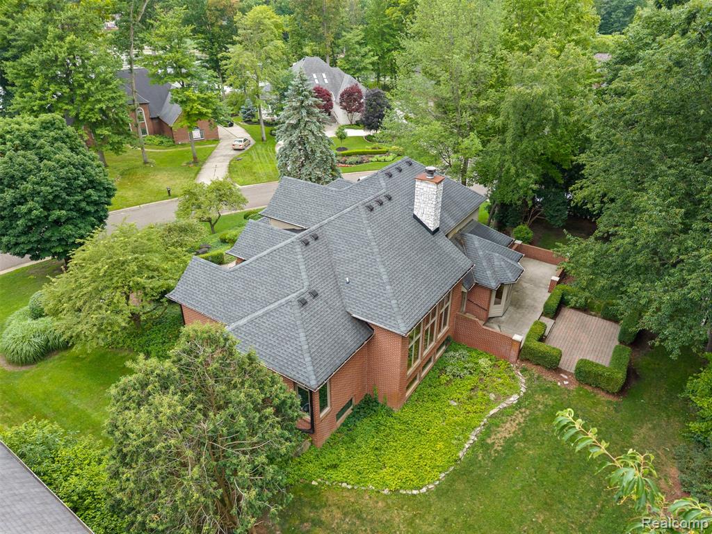 View from above of property