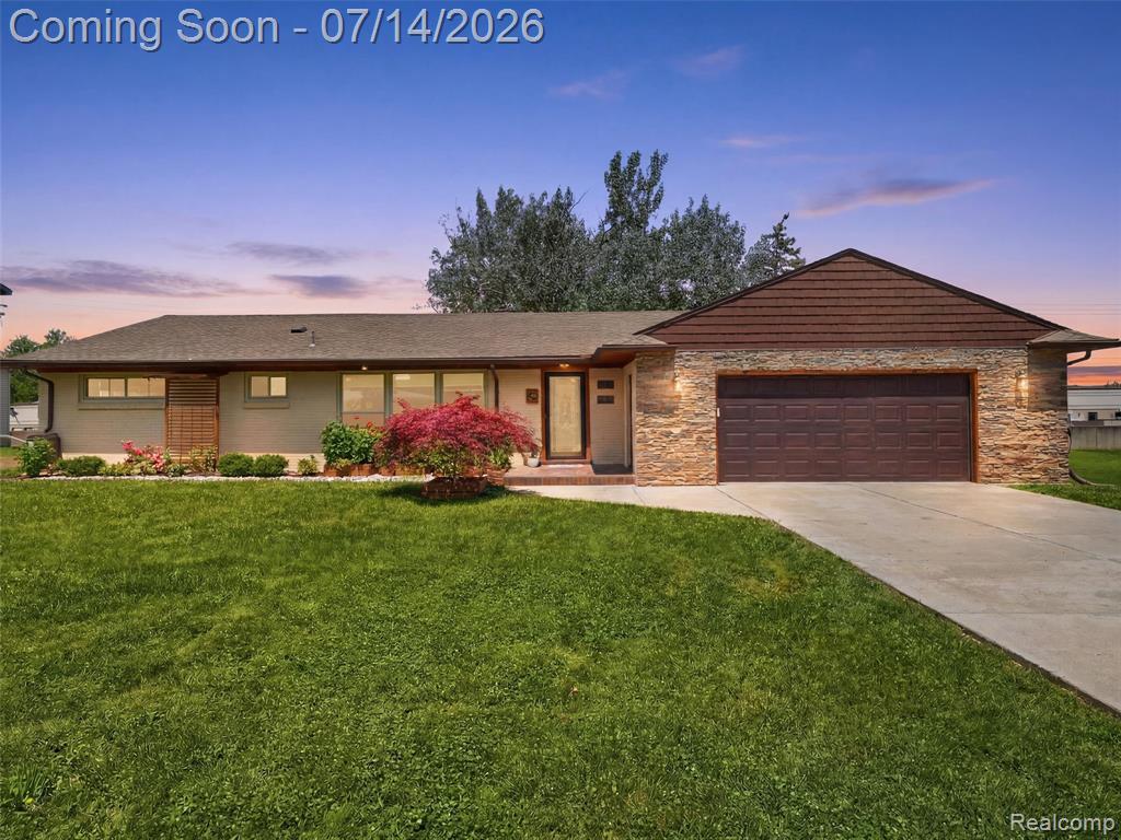 39582 Burton Drive, Novi, MI — front exterior