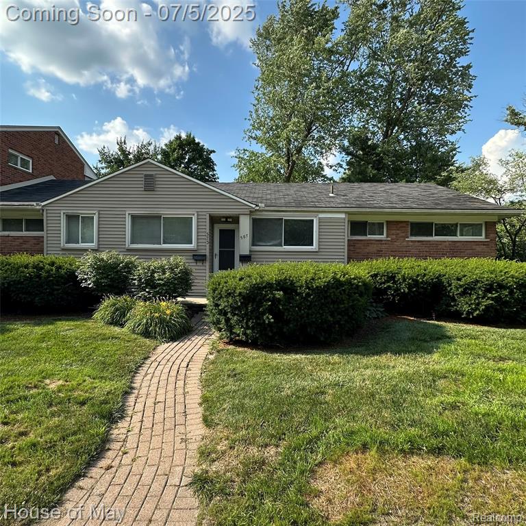 587 E 14 MILE Road, Birmingham, MI 48009 — front exterior