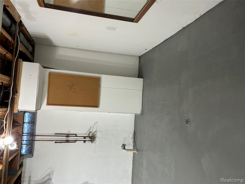 View of unfinished basement