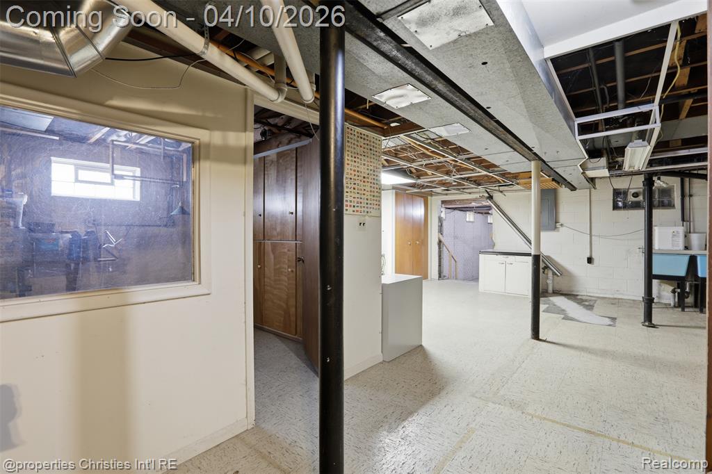 Open basement space.