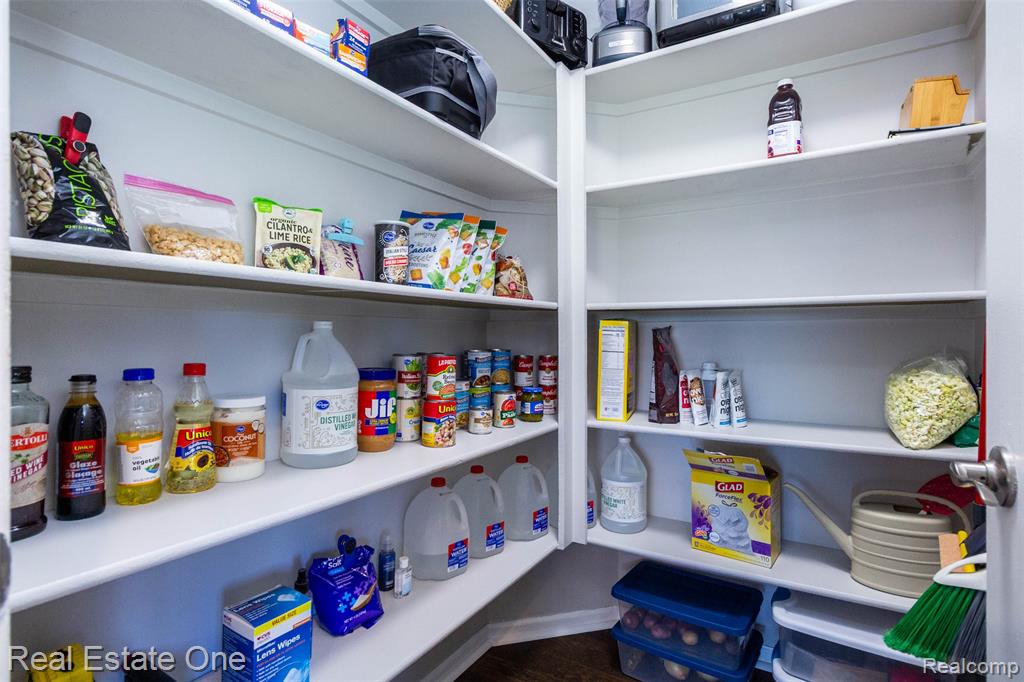 View of walk-in pantry
