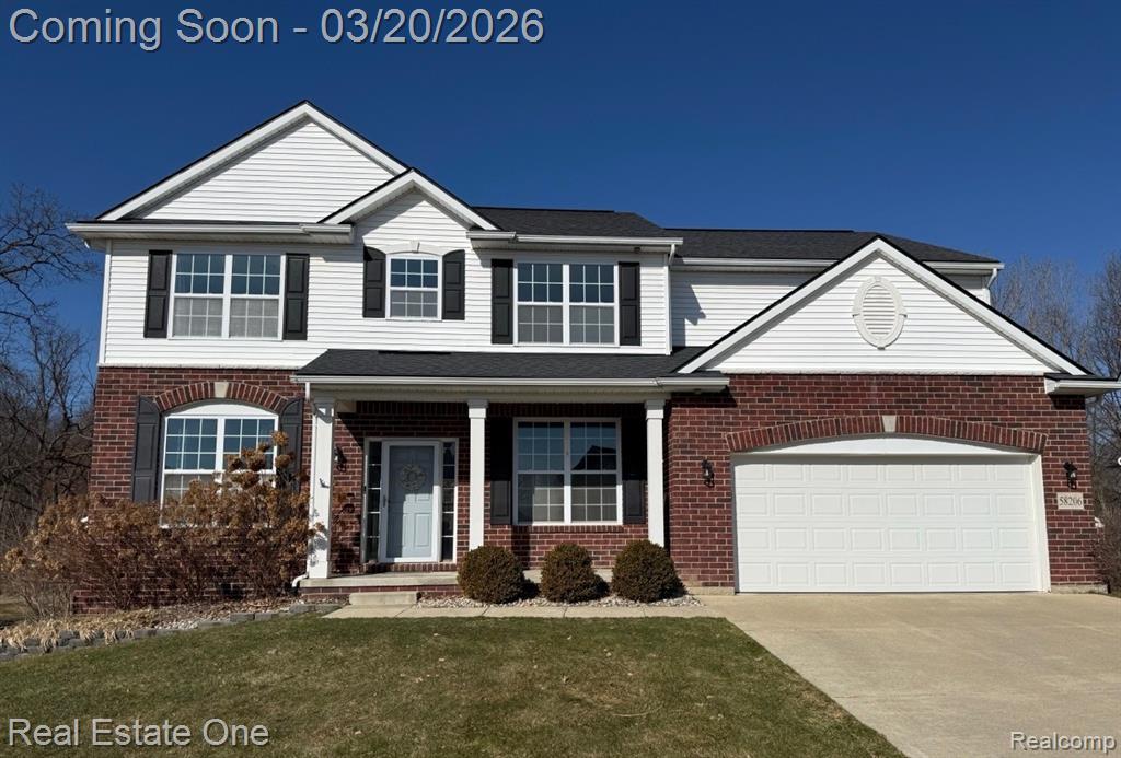 58206 Sunflower Circle N, New Hudson, MI 48165 — front exterior