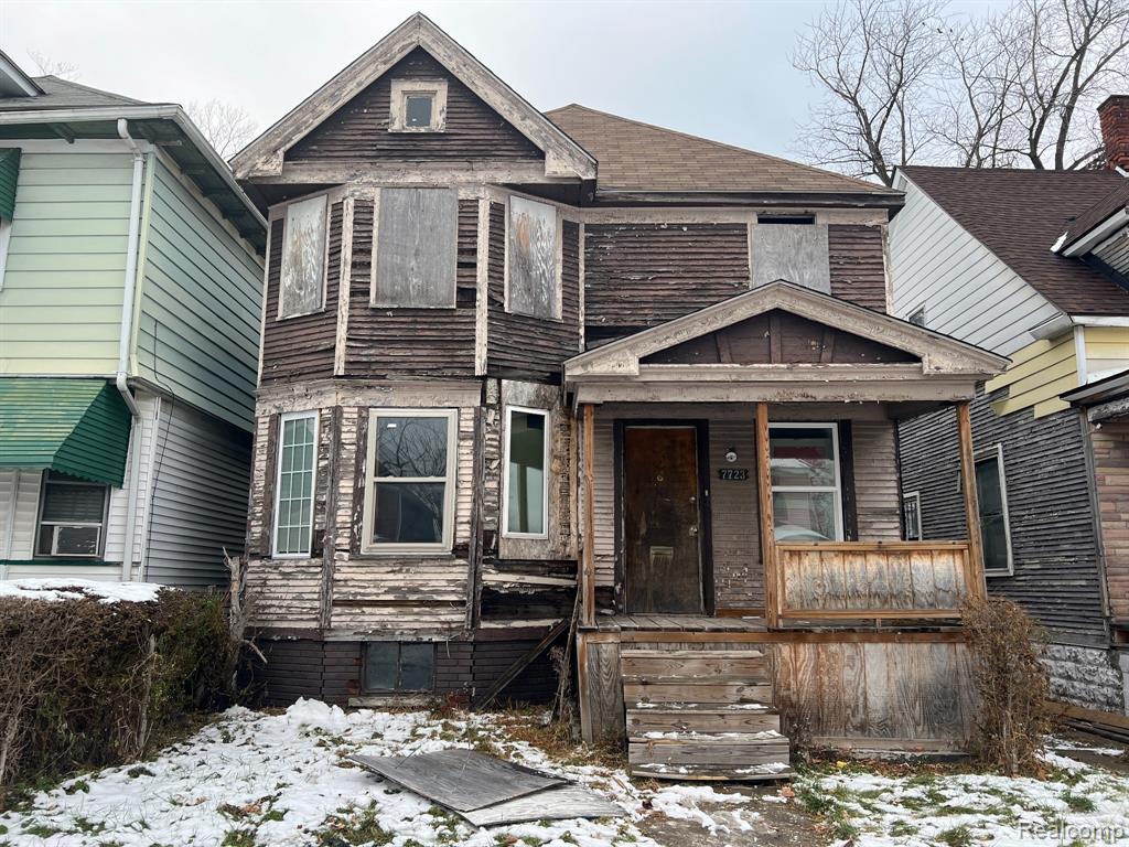 7723 E Canfield Street, Detroit, MI 48214 — front exterior