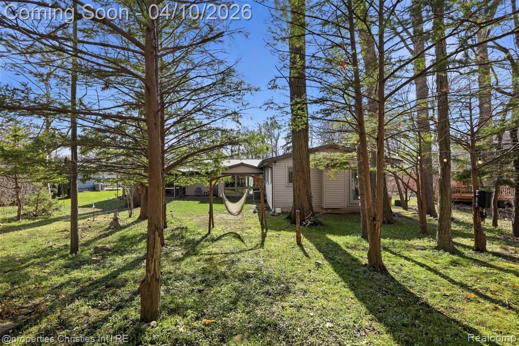 Private wooded oasis.