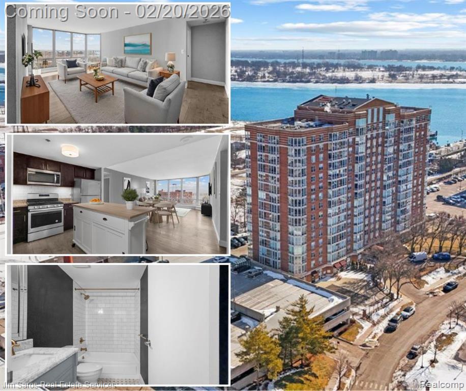 250 E Harbortown Drive, 607, Detroit, MI 48207 — front exterior