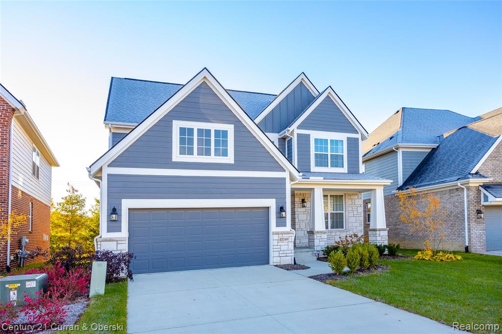 47749 Fieldstone Drive, Northville, MI — front exterior