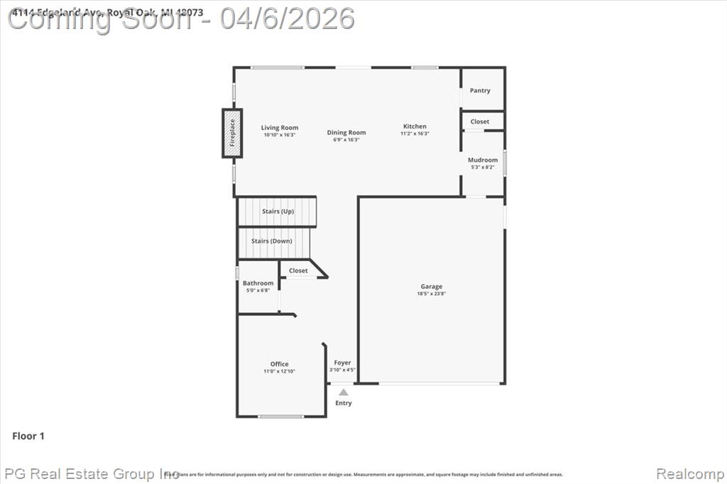 View of floor plan / room layout