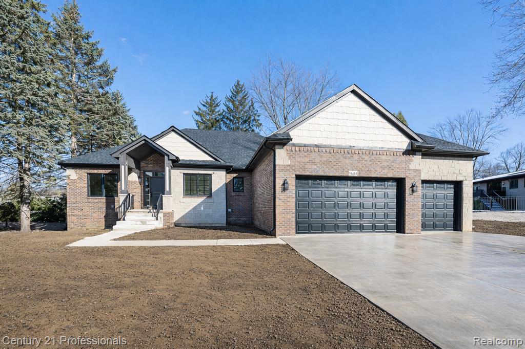 53242 Eastbourne Drive, Shelby Twp, MI 48316 — front exterior