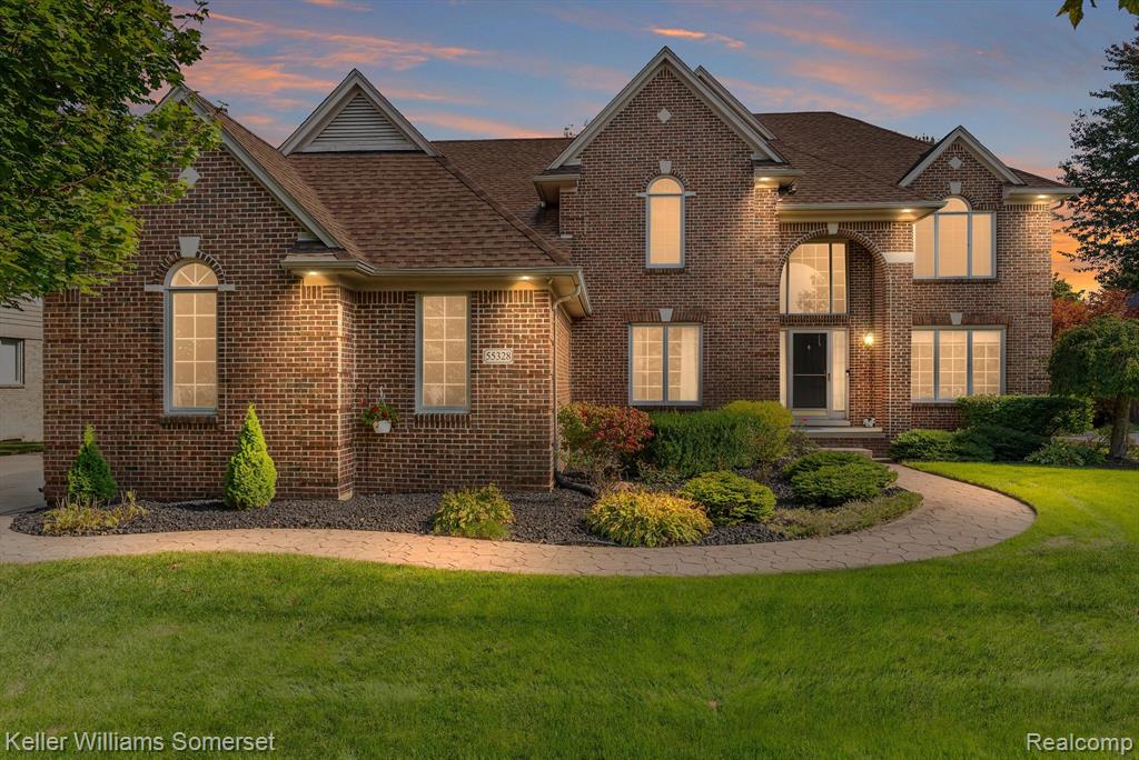 55328 BELMONT Drive, Shelby Twp, MI 48315 — front exterior